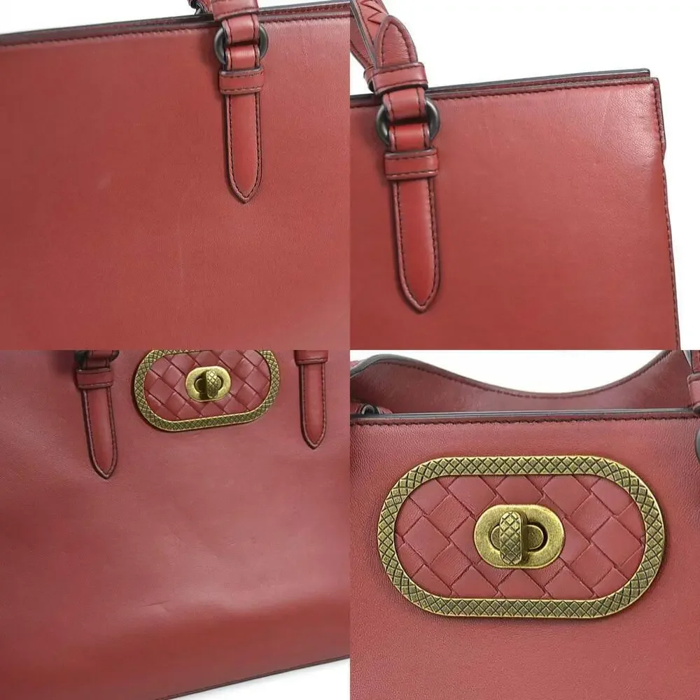 BOTTEGA VENETA Leather Intrecciato Shoulder Bag